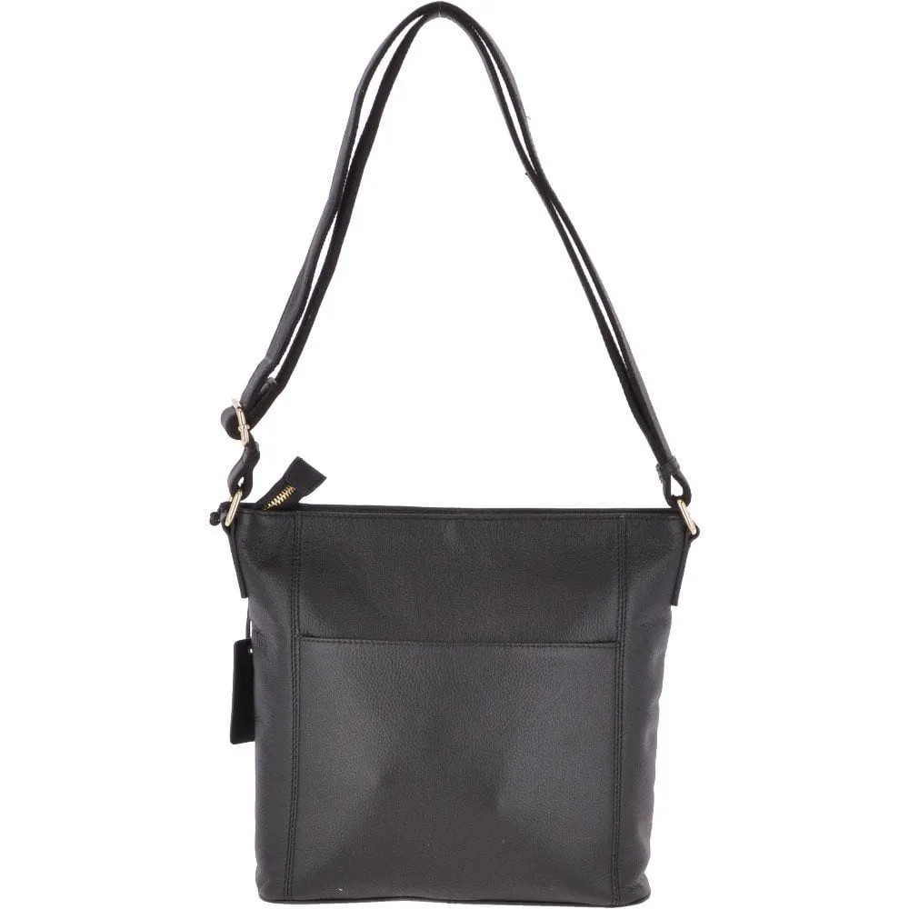 Medium Leather Shoulder Bag Black : 62239