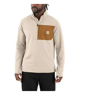 Men's Carhartt Men's Force Relaxed Fit Mock Neck Half-Zip T-Shirt 1/2 Zip Pullover