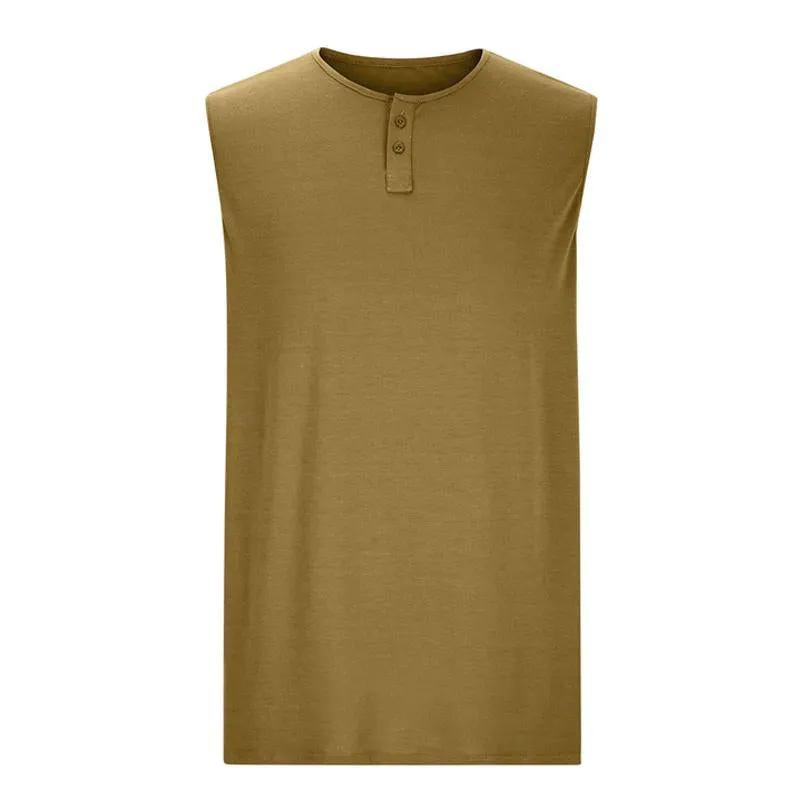 Men's Loose Solid Color Sleeveless Tank Top 51653524X