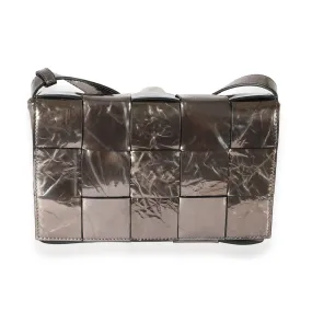 Metallic Bottega Veneta Intrecciato Leather Cassette Bag