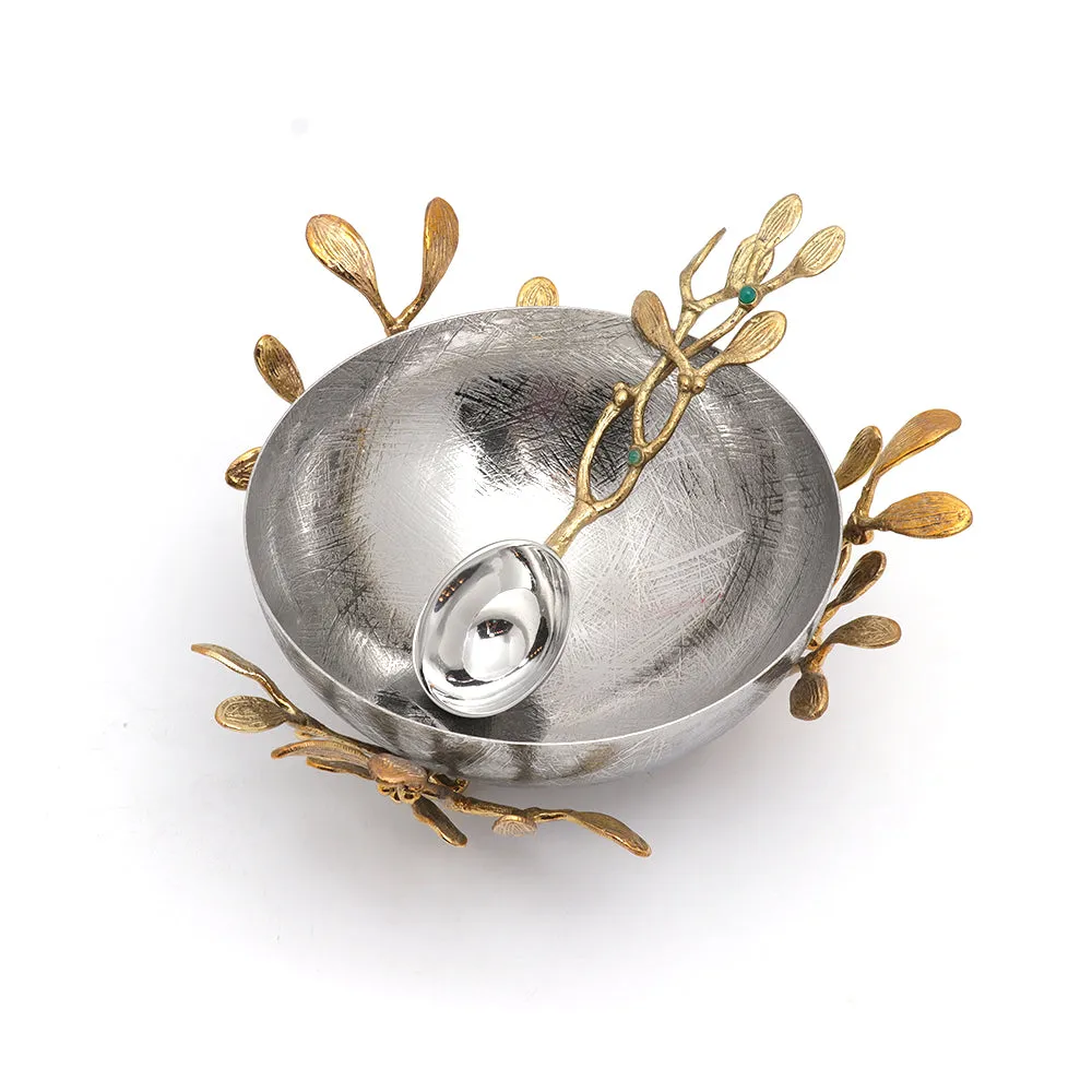 Michael Aram Mistletoe Dish With Spoon