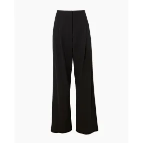 Mid-Waisted Wide-Legged Pants | Black