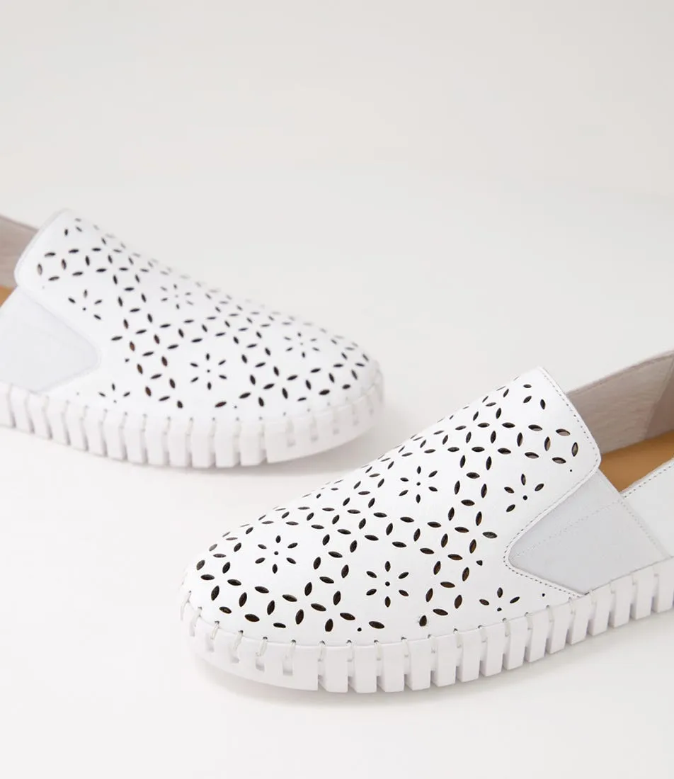 MIDAS Halerr White Leather Sneakers