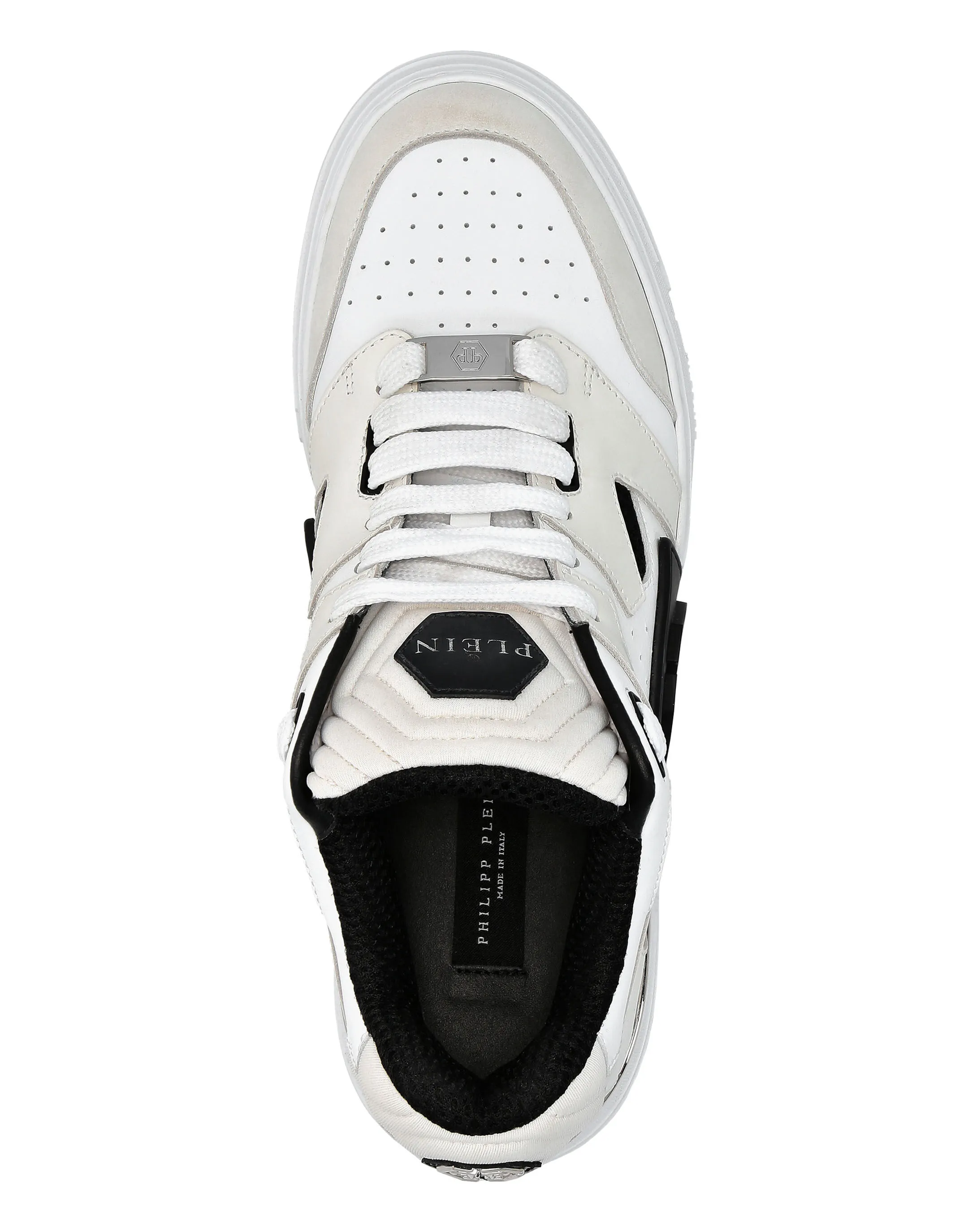 Mix Leather Lo-Top Sneakers