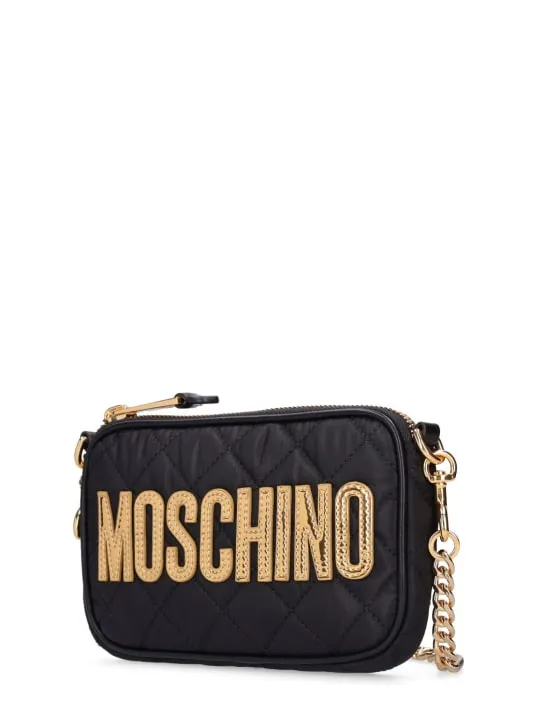 Moschino   Logo quilted shoulder bag 