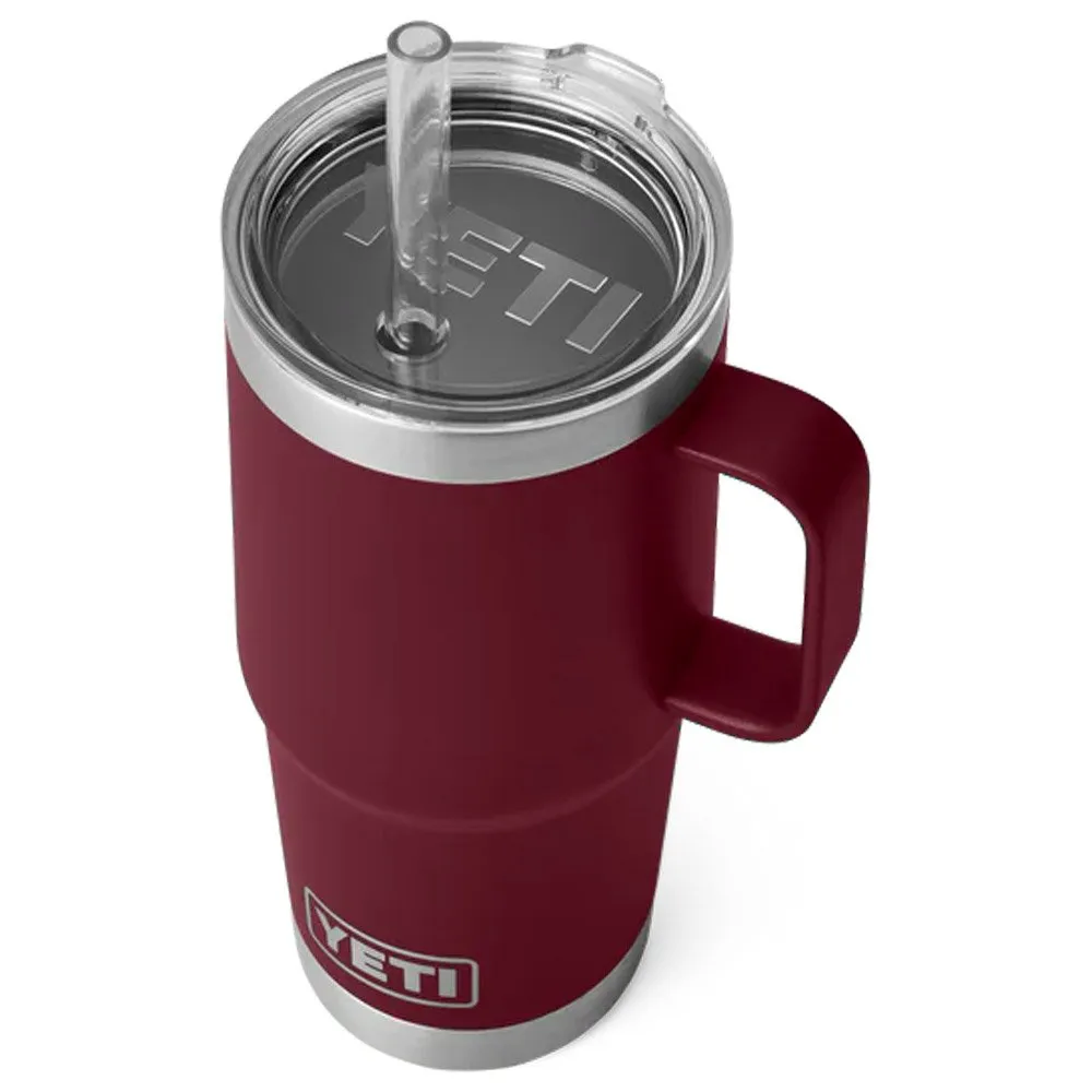 Mug Yeti ---Rambler 25 Oz Straw Mug Vine Red