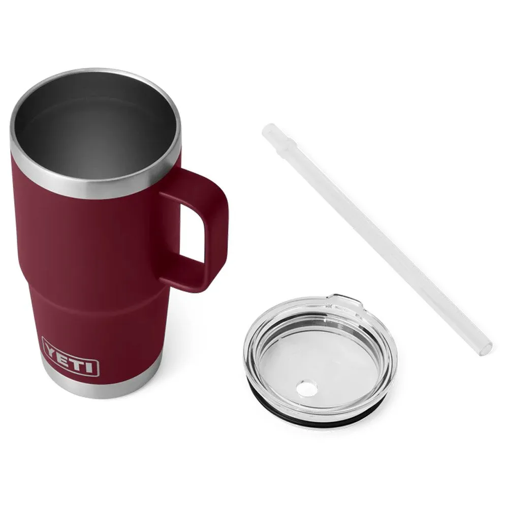 Mug Yeti ---Rambler 25 Oz Straw Mug Vine Red