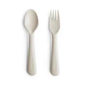 Mushie Kids New Born Fork  Spoon Ivory