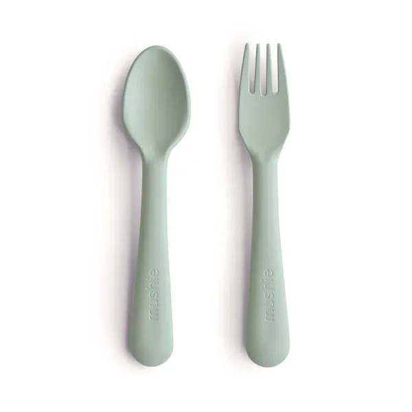 Mushie Kids New Born Fork  Spoon Sage