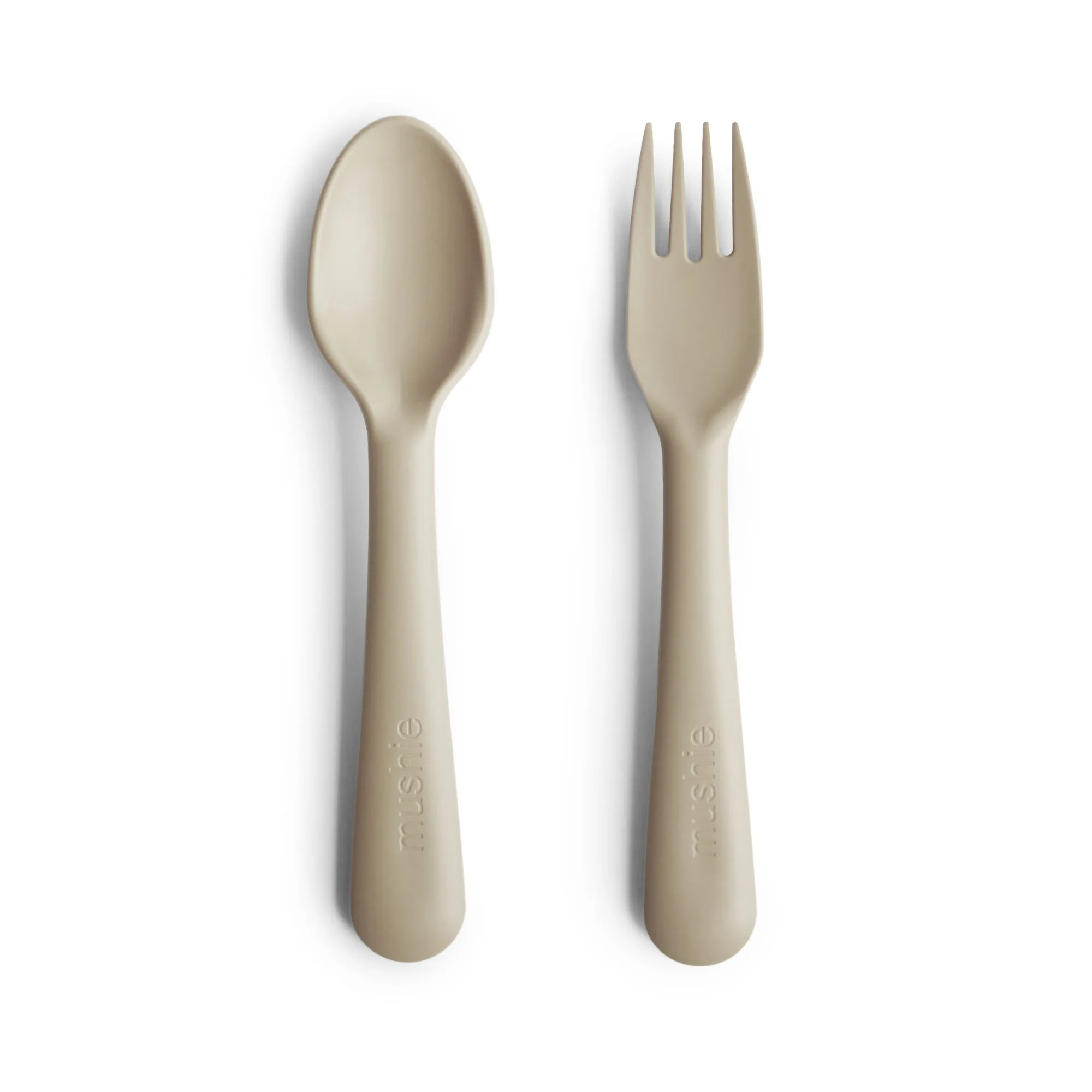 Mushie Kids New Born Fork  Spoon Vanilla