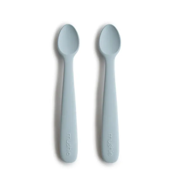 Mushie Kids New Born Silicone Baby Spoon Powder Blue