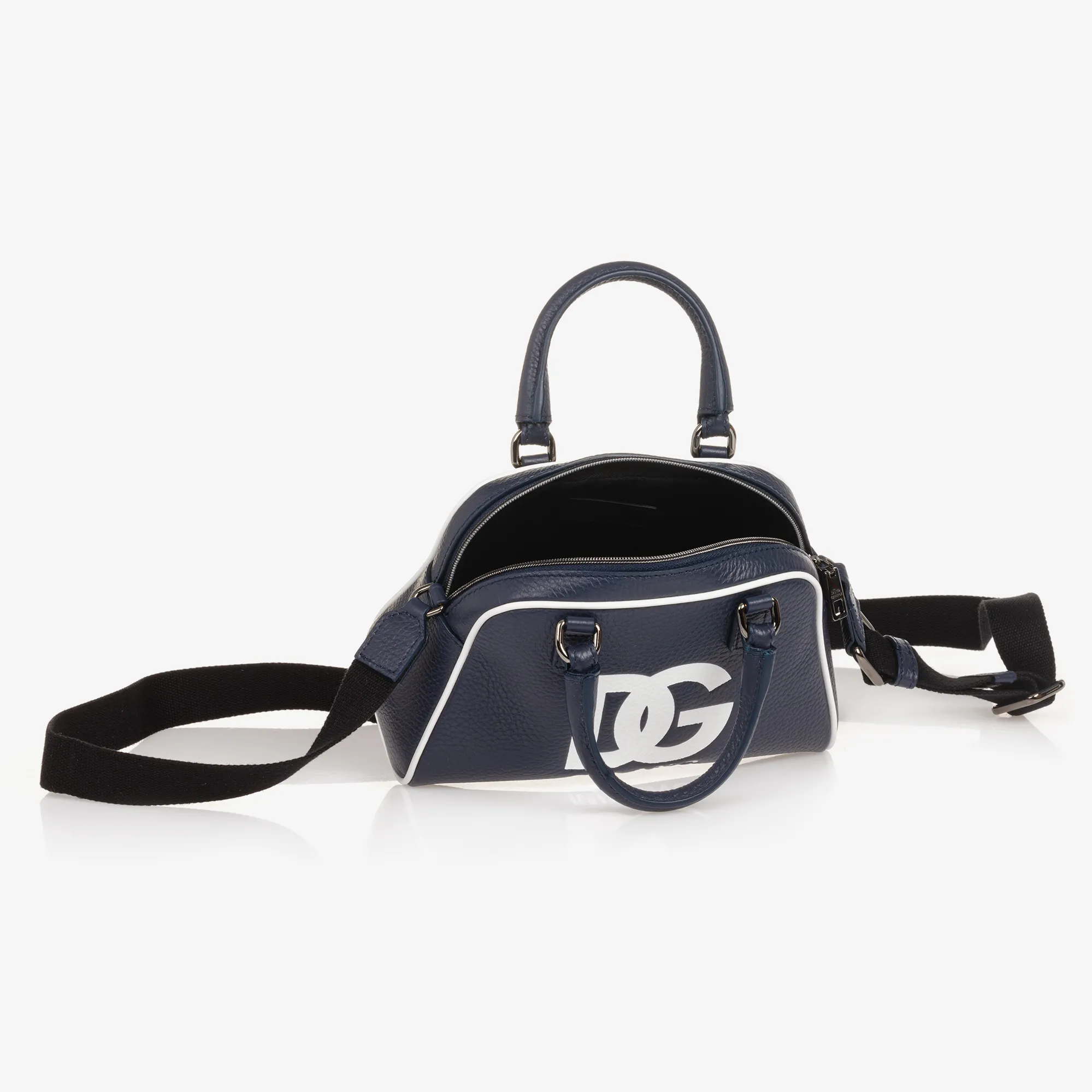 Navy Blue Leather DG Bag (20cm)