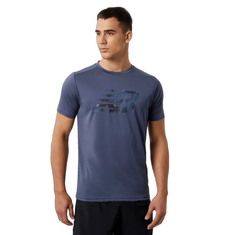 New Balance Men's Graphic Core Run Short Sleeve