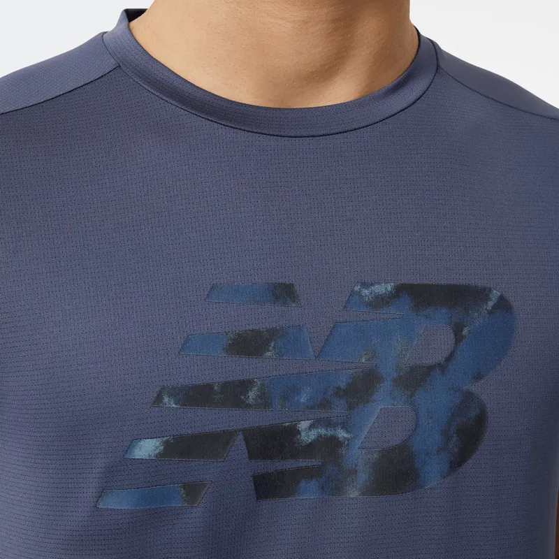 New Balance Men's Graphic Core Run Short Sleeve