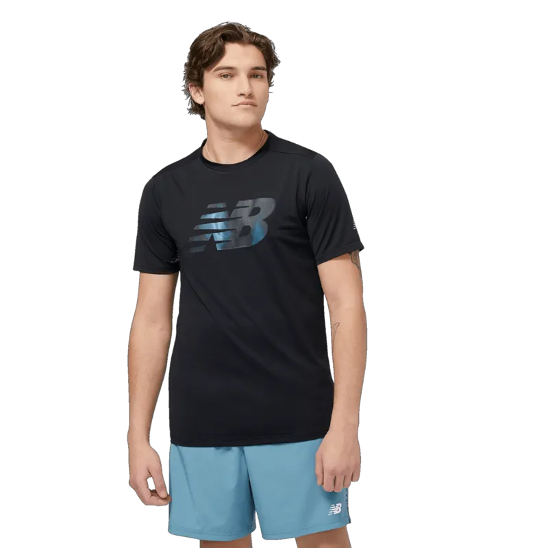 New Balance Men's Graphic Core Run Short Sleeve