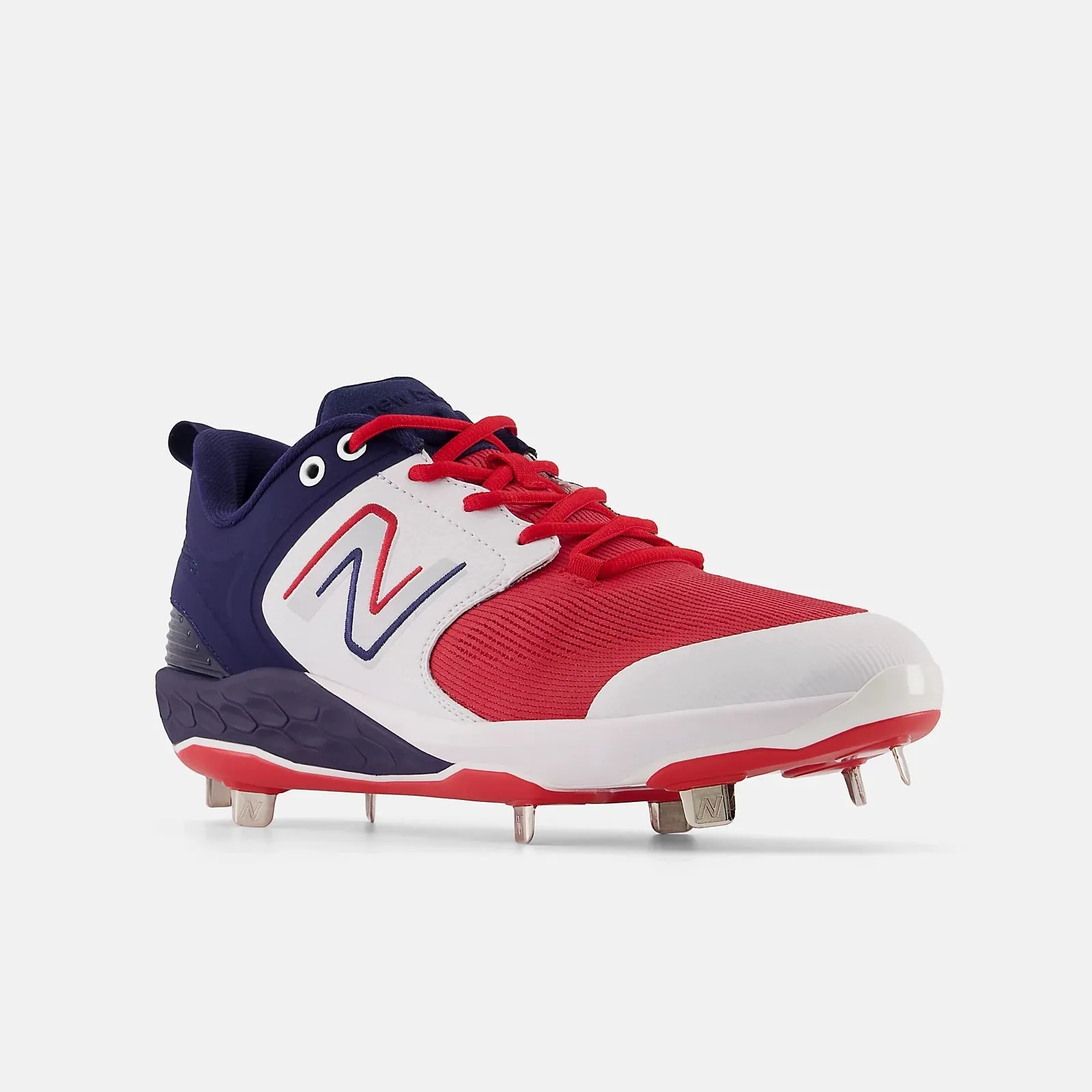 New Balance Navy/Red/White L3000v6 Metal Spikes