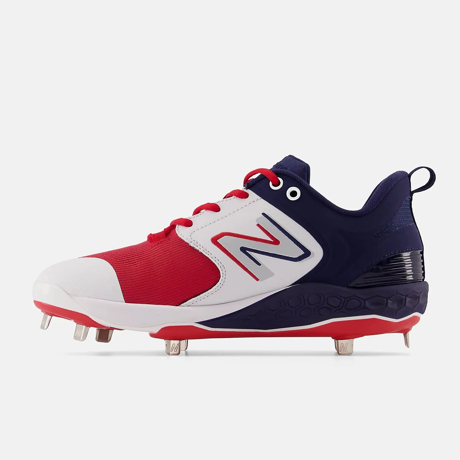 New Balance Navy/Red/White L3000v6 Metal Spikes