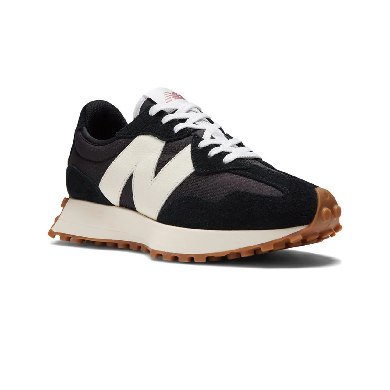 New Balance Women's 327 - Black / White / Mineral Red