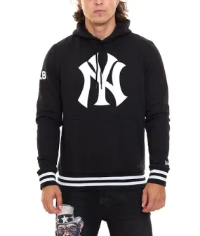 NEW ERA MLB BOLD LOGO Po Felpa con cappuccio in cotone da uomo Pullover con cappuccio 12653596 Nero