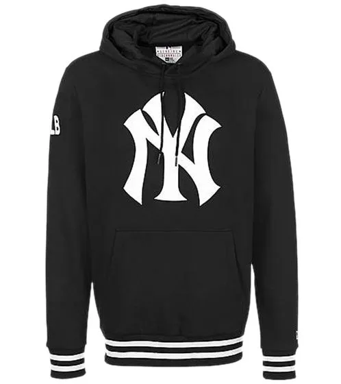 NEW ERA MLB BOLD LOGO Po Felpa con cappuccio in cotone da uomo Pullover con cappuccio 12653596 Nero