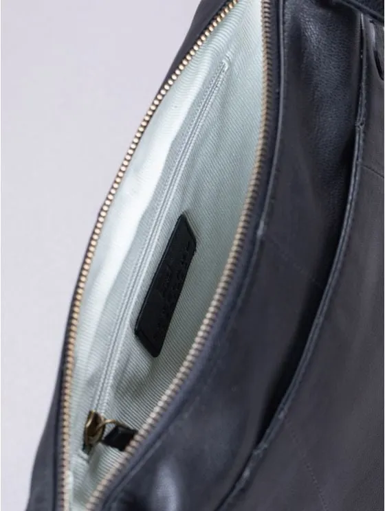 Newby Leather Cross Body Bag in Black