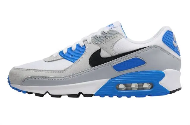 Nike air max 90 (pure platinum photo blue/ white/ photo blue/ pure platinum/ black) men us 8-13 fn6958-102