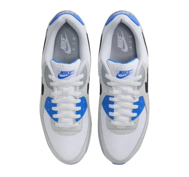 Nike air max 90 (pure platinum photo blue/ white/ photo blue/ pure platinum/ black) men us 8-13 fn6958-102