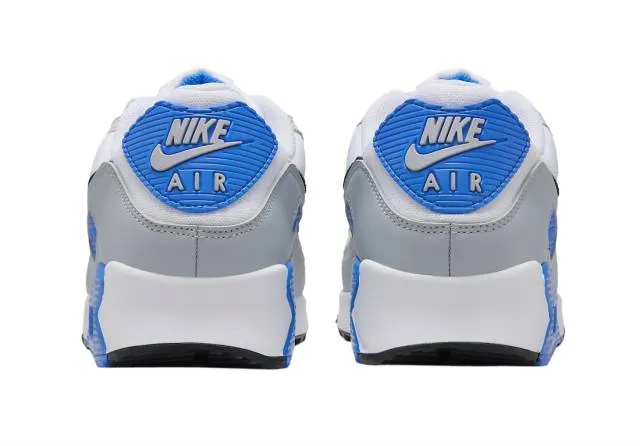 Nike air max 90 (pure platinum photo blue/ white/ photo blue/ pure platinum/ black) men us 8-13 fn6958-102