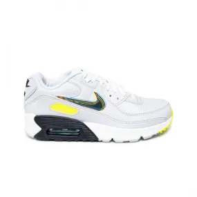 Nike Big Kids Air Max 90 Gs (white / blackened blue-volt-football grey)