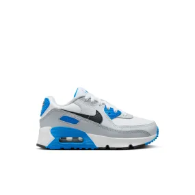 Nike - Boy - Nike Air Max 90 LTR - White/Black/Photo Blue/Platinum