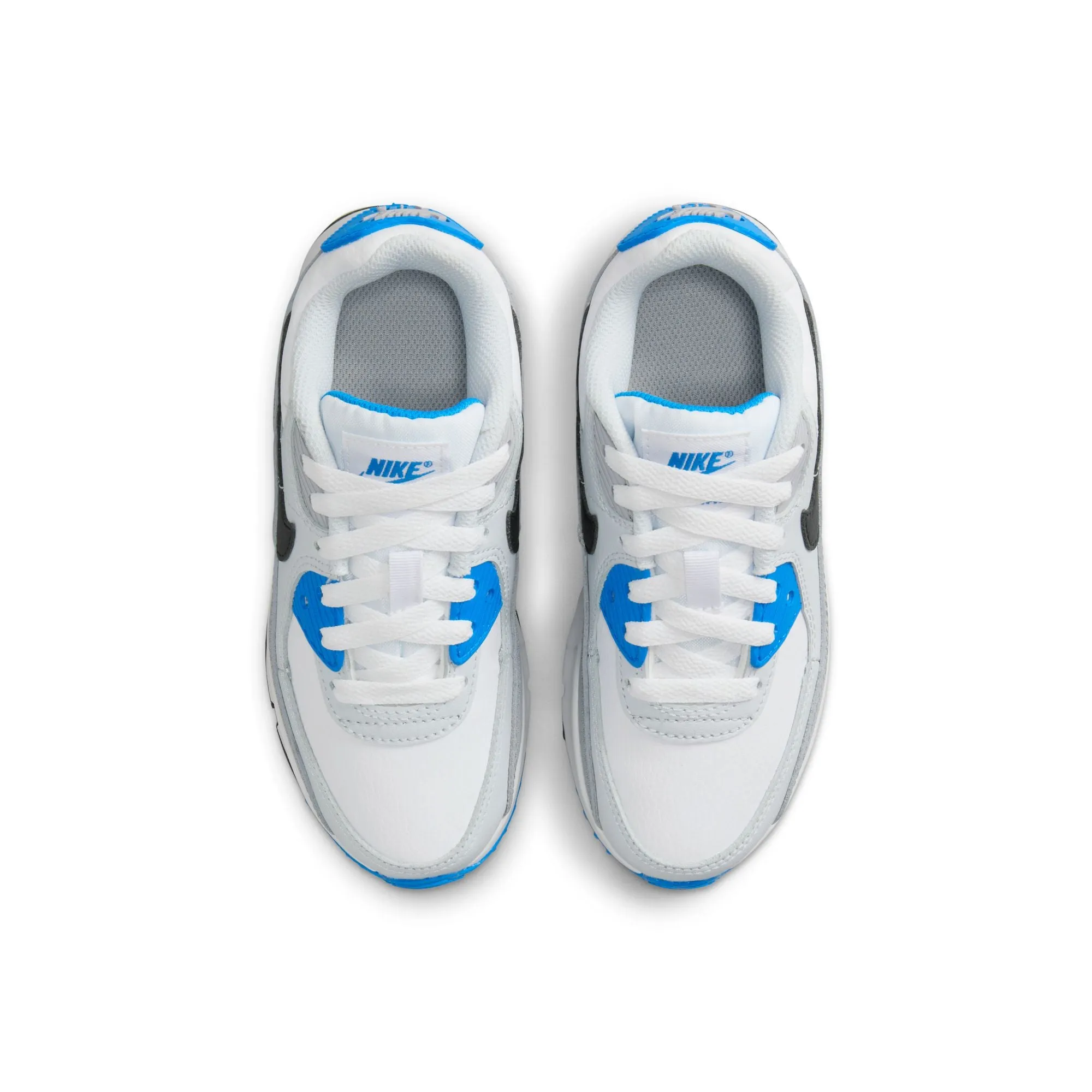 Nike - Boy - Nike Air Max 90 LTR - White/Black/Photo Blue/Platinum