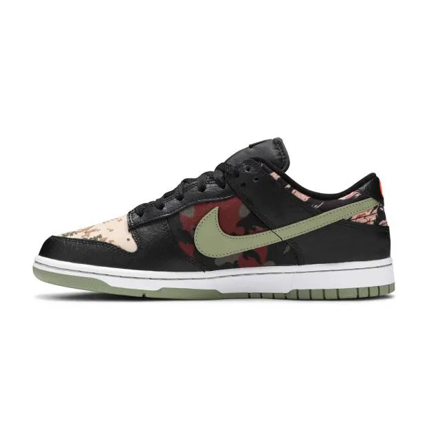 Nike dunk low se (black multi-camo/ black/ oil green/ white/ tota