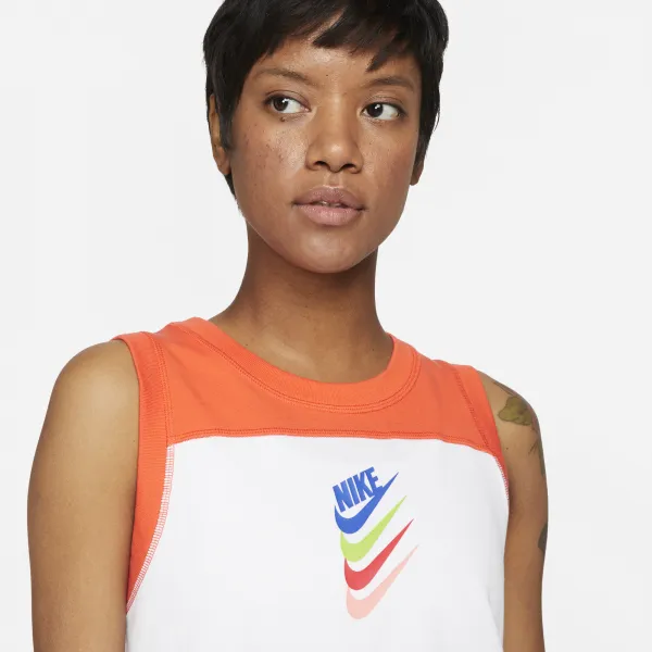 Nike - Women - Sleeveless DNA Sport Top - Rush Orange/White