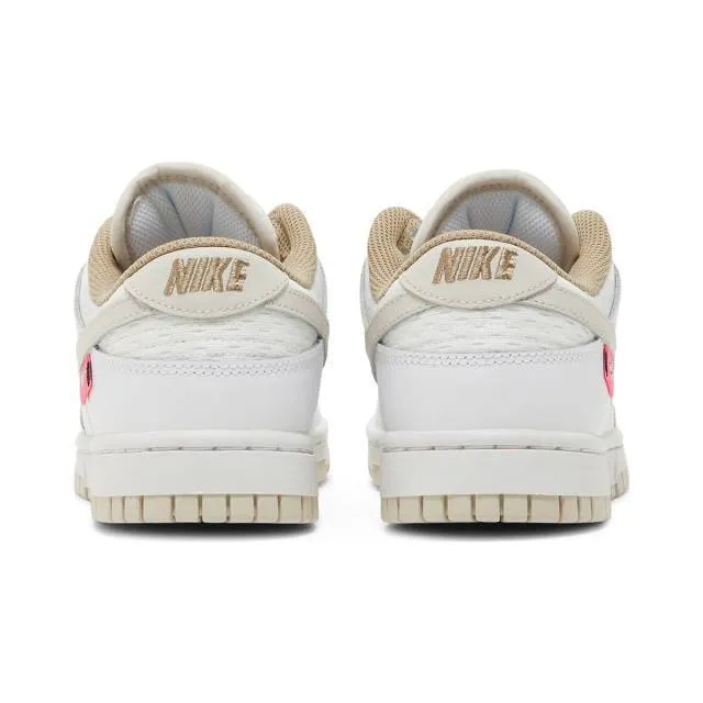 Nike women's dunk low (bling/ white/ string summit white/ khaki/ hyper pink) sizes 6-10 dx6060-121