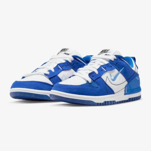 Nike women's dunk low disrupt 2 (white university blue/ white/ university blue/ hyper royal) sizes 6