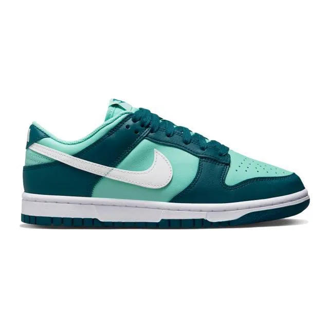 Nike women's dunk low (geode teal/ geode teal/ white/ emerald rise) sizes 5-12 dd1503-301