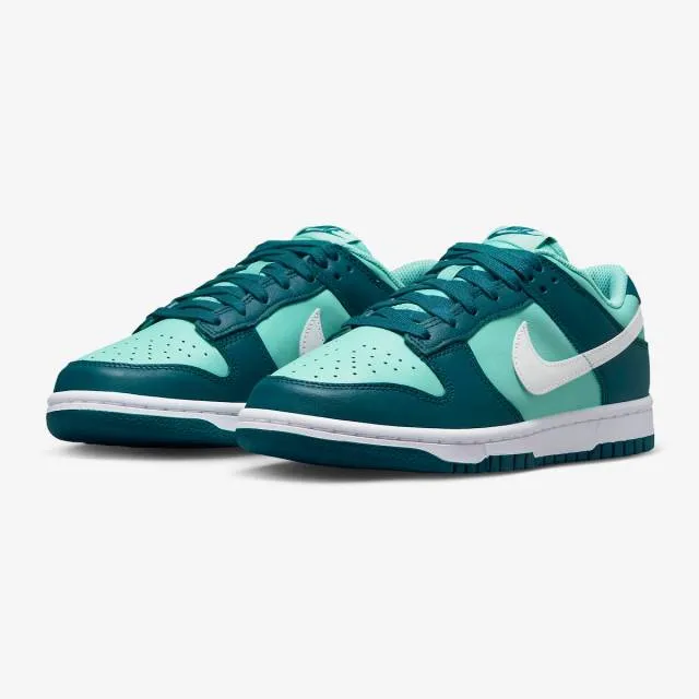 Nike women's dunk low (geode teal/ geode teal/ white/ emerald rise) sizes 5-12 dd1503-301