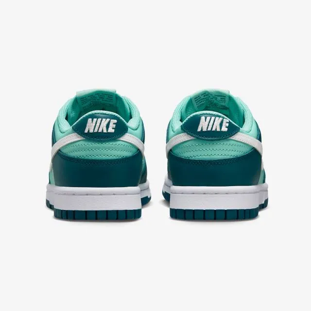 Nike women's dunk low (geode teal/ geode teal/ white/ emerald rise) sizes 5-12 dd1503-301