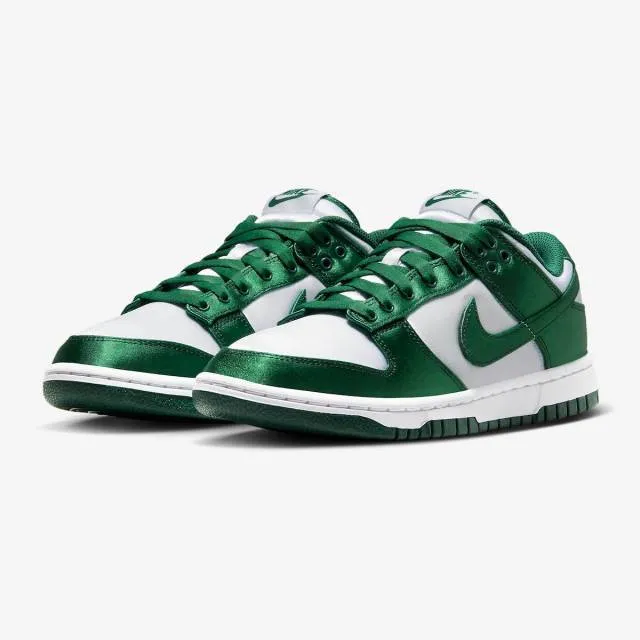 Nike women's dunk low (satin green/ white/ team green) sizes 6-10 dx5931-100