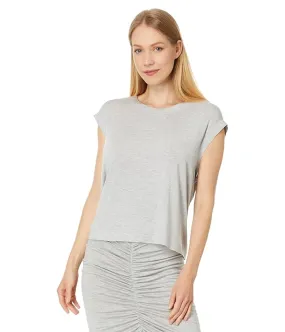 Norma Kamali Sleeveless Boyfriend Cropped Crewneck Top Women's