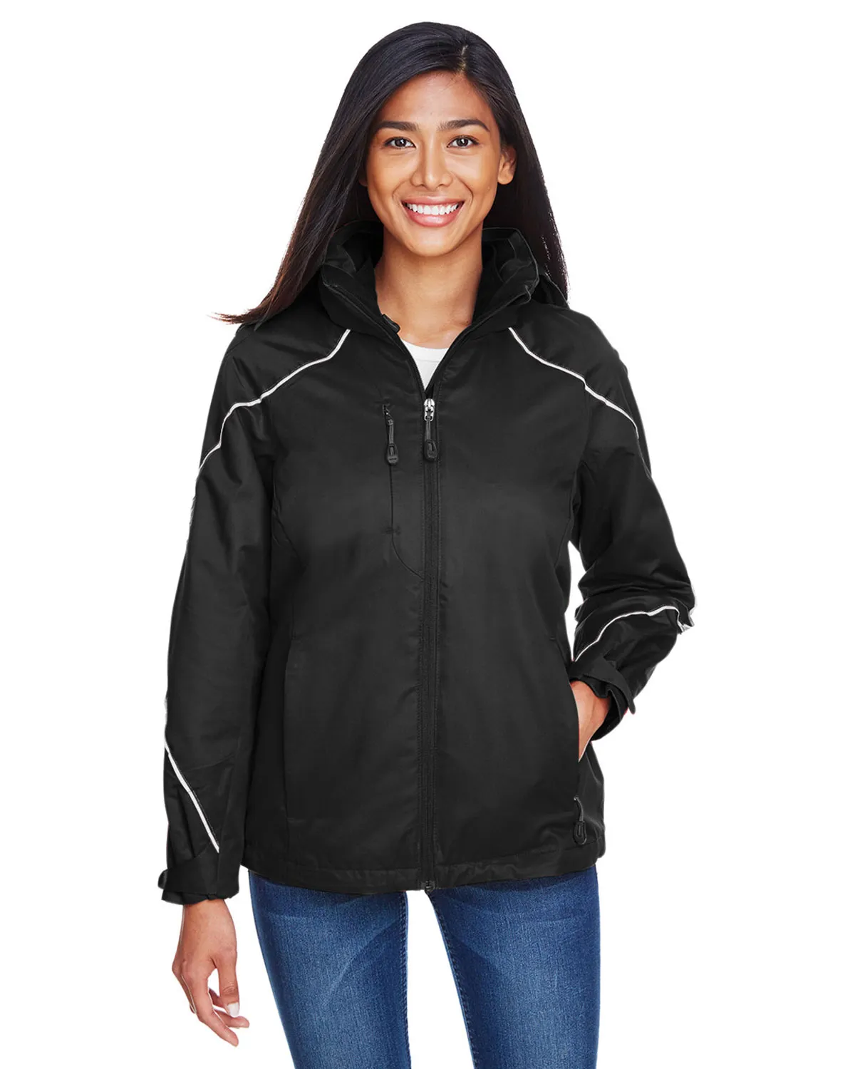 North End 78196 Women Angle 3-In-1 Jacket With Bonded Fleece Liner