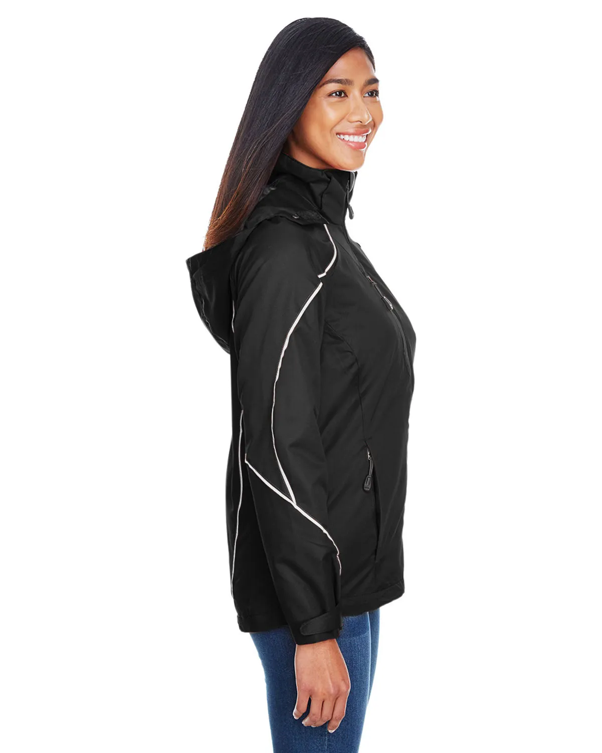 North End 78196 Women Angle 3-In-1 Jacket With Bonded Fleece Liner