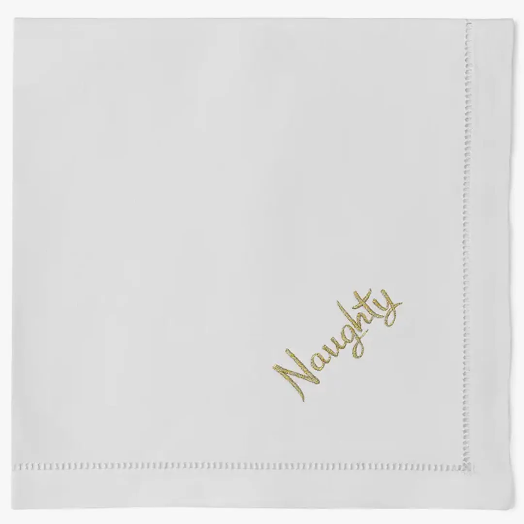 Novelty Holiday Embroidered Cotton Napkins