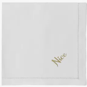 Novelty Holiday Embroidered Cotton Napkins