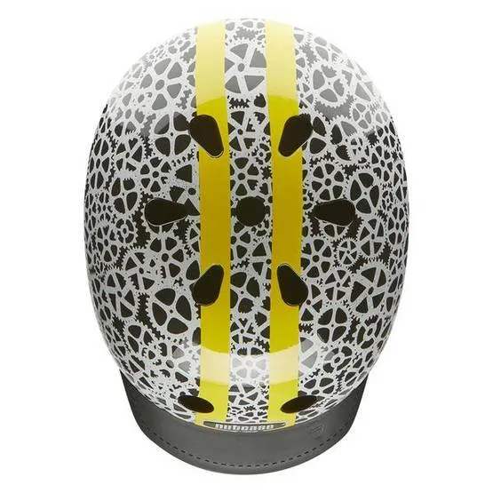 Nutcase Stay Geared Street Helmet - Black-White-Yellow