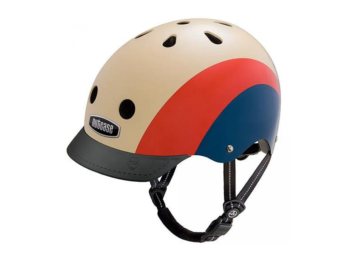 Nutcase Throwback Street Helmet - Blue-Red-Beige