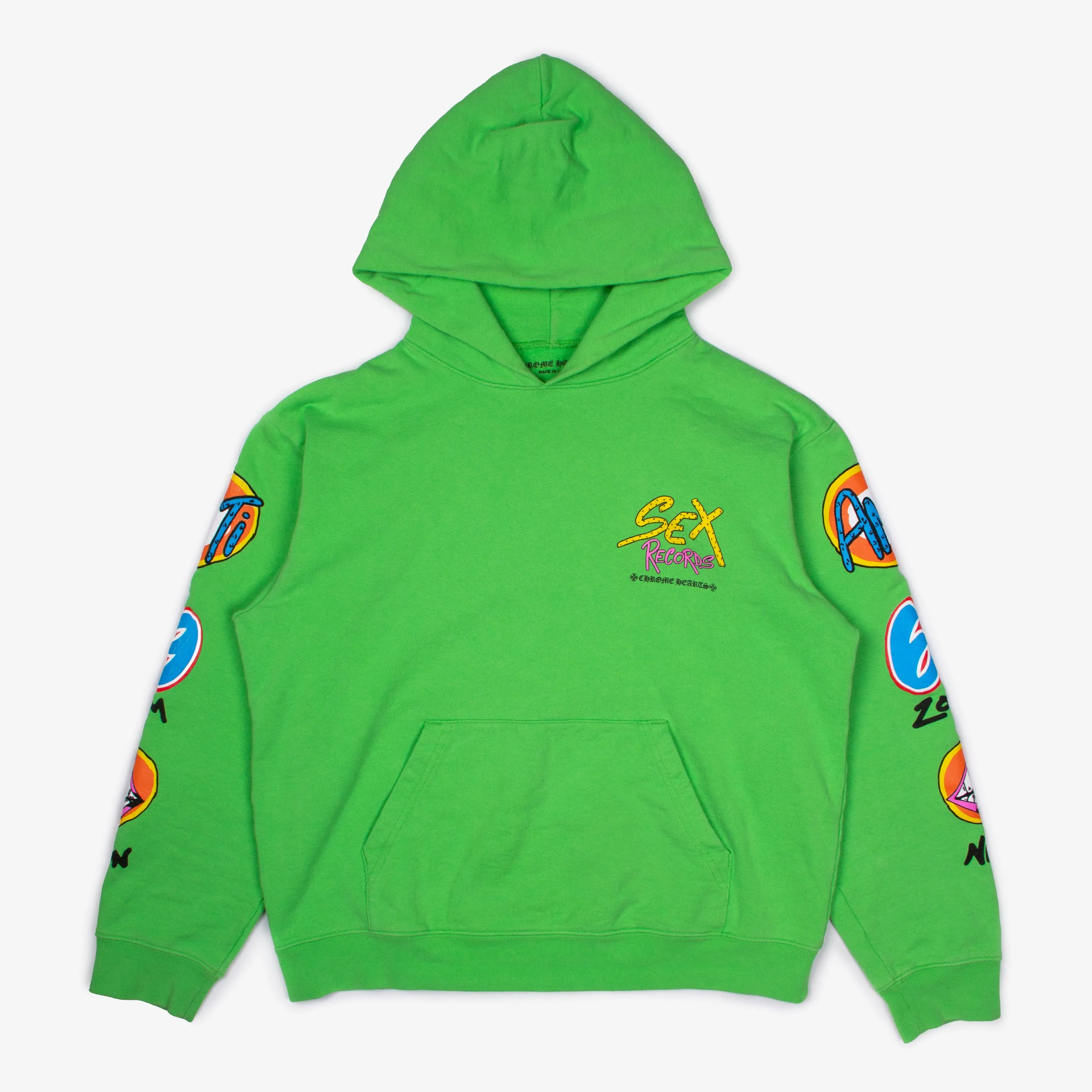 NYFW SEX RECORDS HOODIE SLIME GREEN