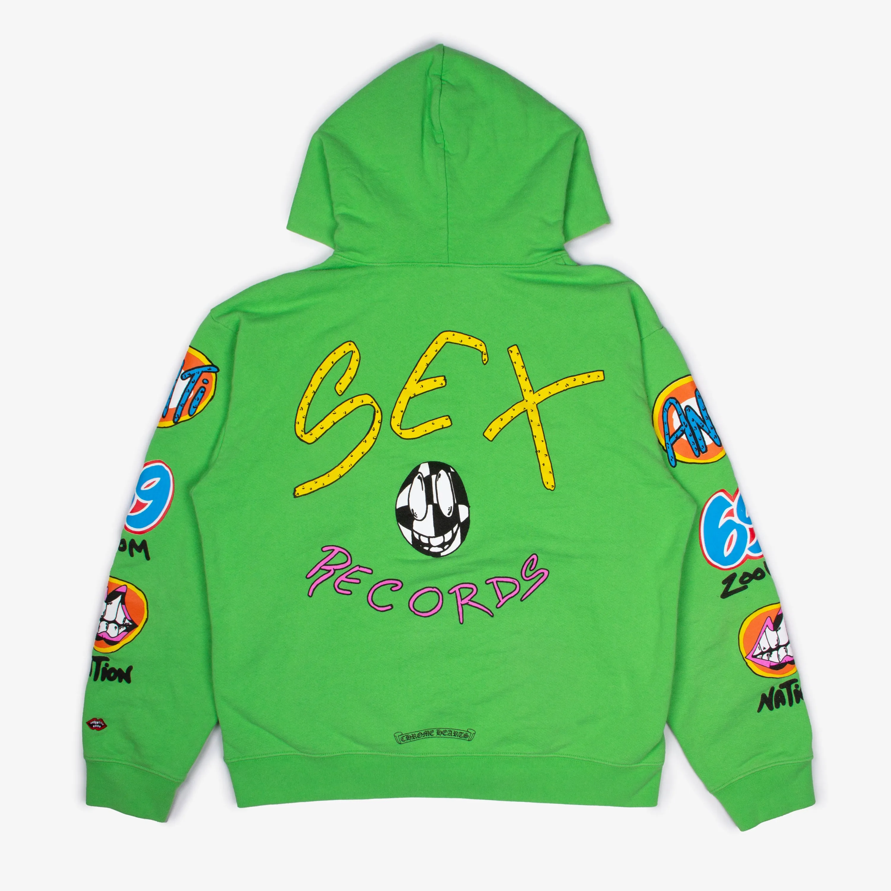 NYFW SEX RECORDS HOODIE SLIME GREEN