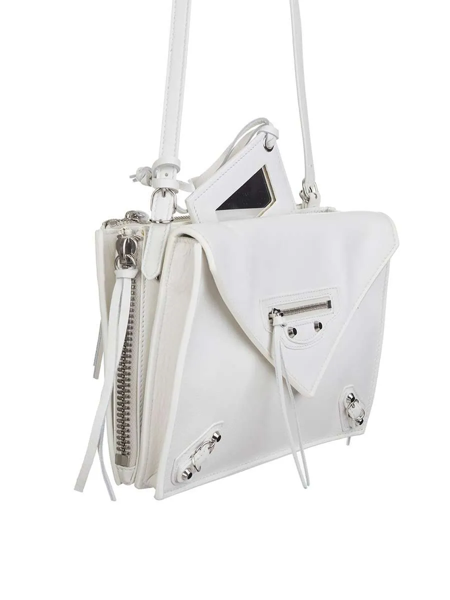 Papier Triple XS Zip Around White Leather Bag