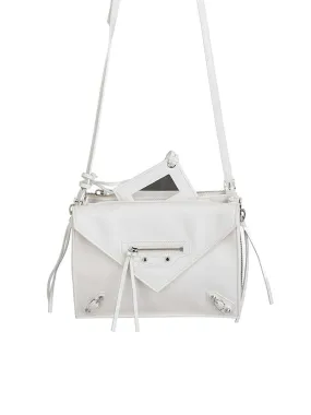 Papier Triple XS Zip Around White Leather Bag